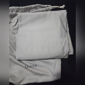 Quince Light Gray King Flat Sheet NWT